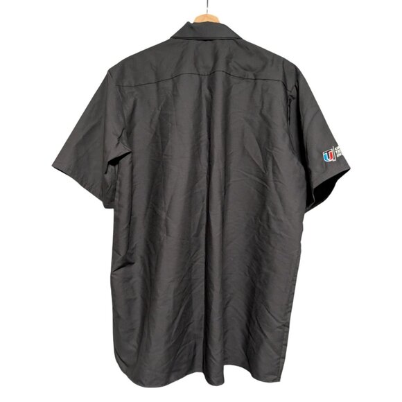 Nascar Technical Institute Embroidered Gray Work Shirt XL Button-Up Short Sleeve - Picture 2 of 6
